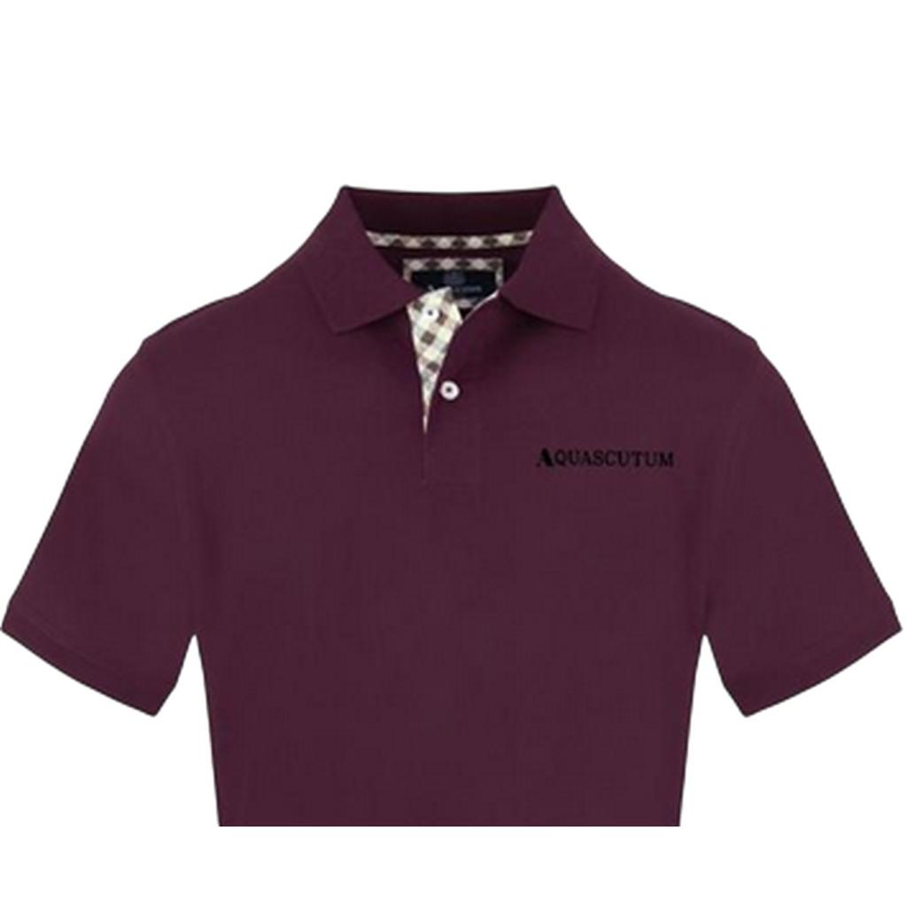 Aquascutum Mens Collared Short-Sleeved Polo Shirt