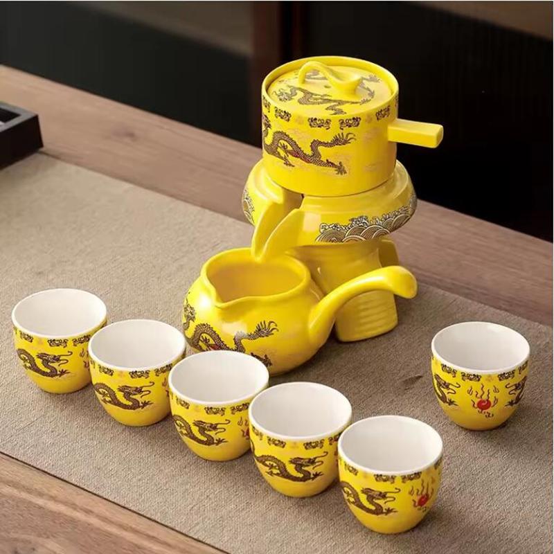 Stone Grinding Automatic Kung Fu Tea Set Household Simple Pot Cup Ceramics