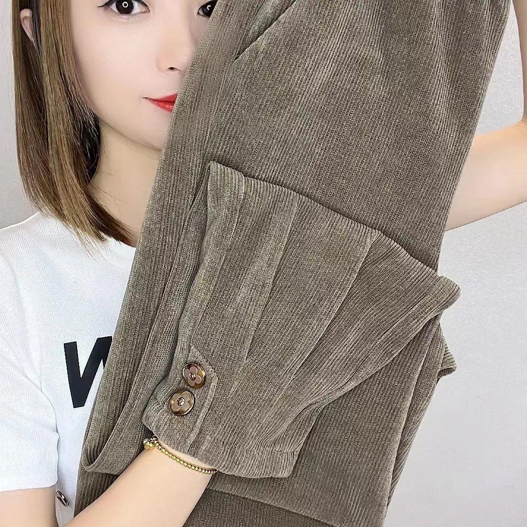 

Повседневные утолщенные женские шаровары из вельвета и бархата, теплые спортивные брюки с высокой талией, зимние винтажные спортивные штаны для зимы XXXL верблюд