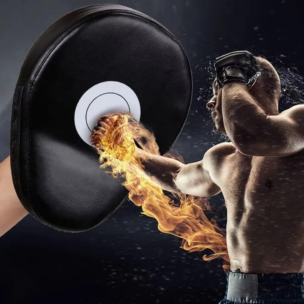 2Pcs PU Leather Curved Boxing Hand Target Thickened Karate Kick Pads Boxing Punching Bag School