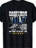 T-shirt Humoristique pour Bricoleur Taux Horaire Outil Graphique Tee Humour Artisan