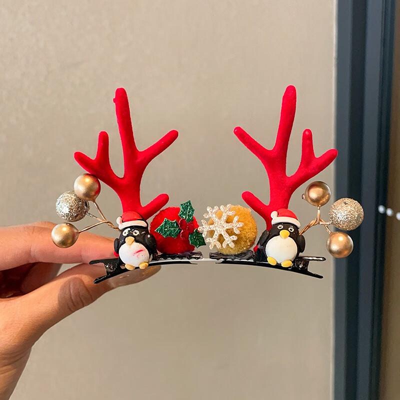 Милые рождественские заколки для волос