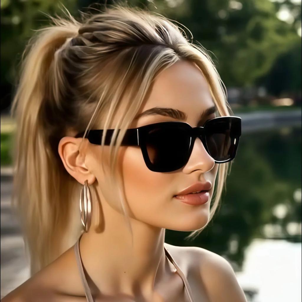 1Pc European and American Retro Style Unisex Fashionable Sunglasses Trendy Versatile Summer Sun Protection