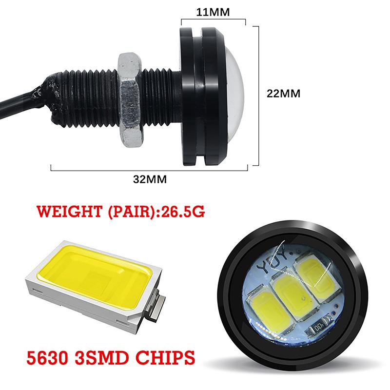 Automobil LED Adleraugen Lichter Rückfahrscheinwerfer Kennzeichenleuchten Motorrad Blinker Bremslichter