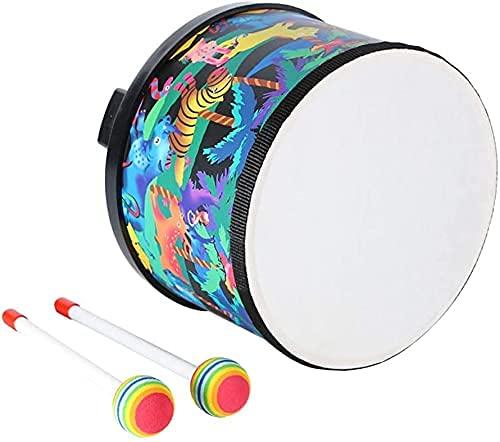 Floor drum, bongo tom drum, drum that can be used without drumsticks, comes with two 8-inch mallets.