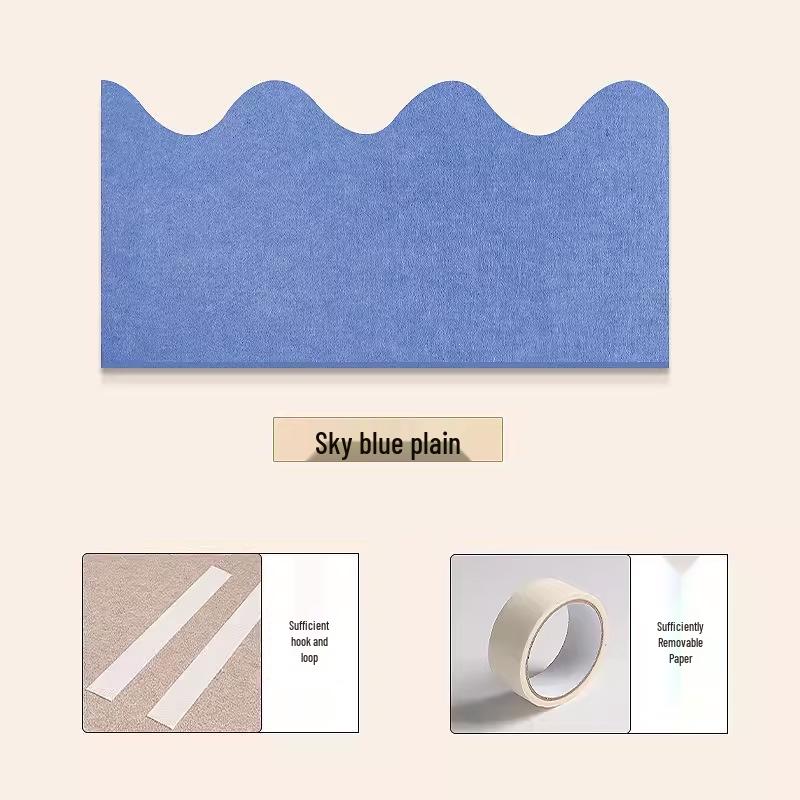 Soft Upholstered Headboard Felt Wall Sticker: Anti-collision Decorative Wall Guard for Bedroom