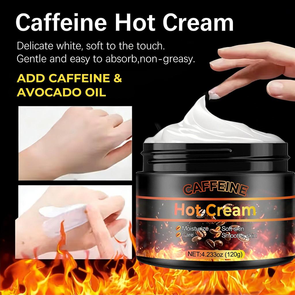 Caffeine Hot Cream-Moisture & Tighten Skin-Improve The Condition Of Abdominal Skin-Suitable For All Skin Types, 120g
