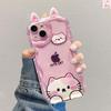 Cute 3D Ears Shy Cat Case for Xiaomi 15T 15 12T Redmi 15 15C Note 15 Pro 5G 4G POCO X7 X6 X5 X3 M3 M4 M6 F6 F7 Pro F8 Ultra