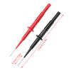 P5008  2 Pièces Noir Rouge Fiche Banane Douille Isolée Multimètre Sonde de Test Aiguilles Perçantes