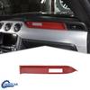 Red Carbon Fiber Inner Co-pilot Dashboard Trim Decor For Ford Mustang 15+ Parts
