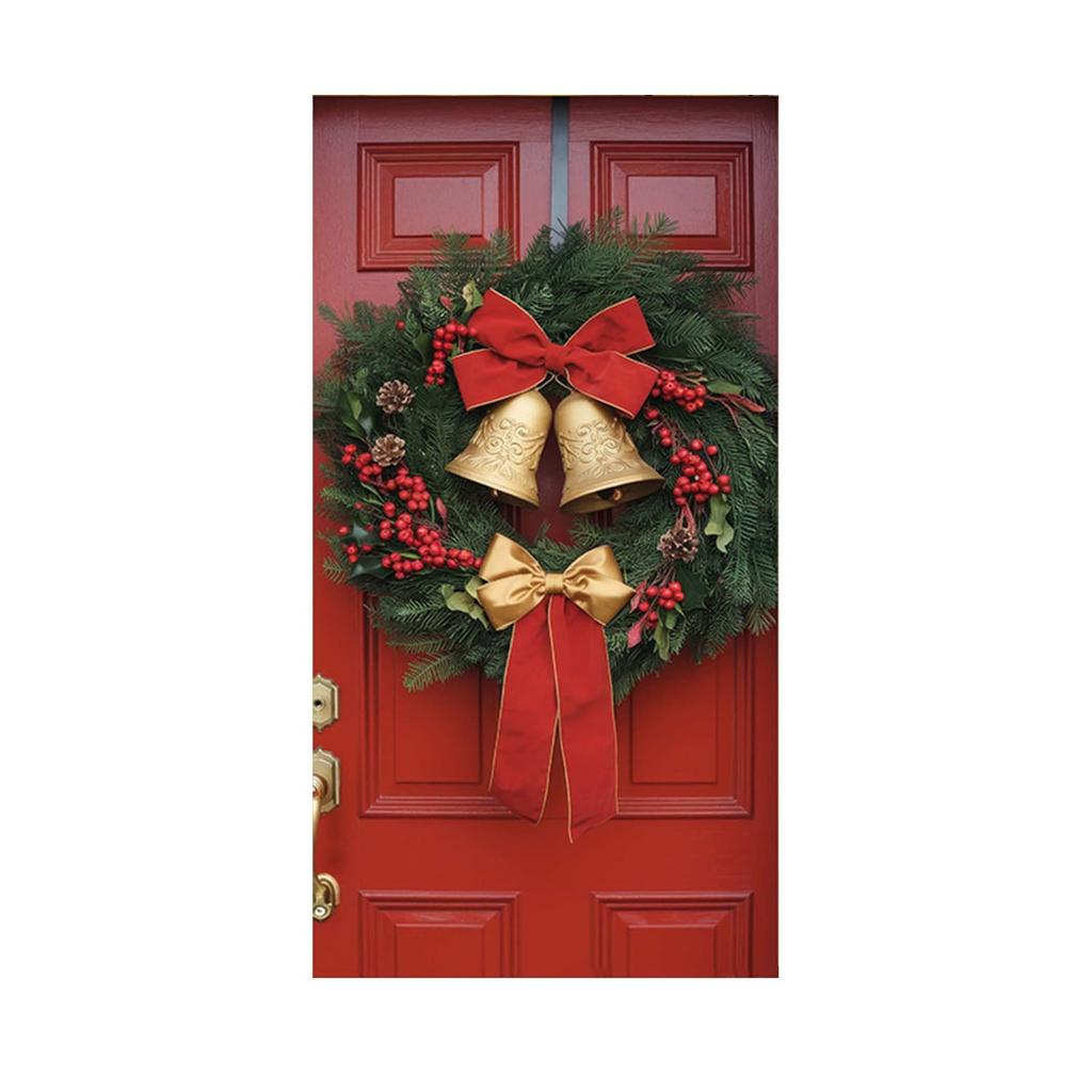 Christmas Decor 35 X 71 Inch Christmas Door Cover Day Door And Wall Decoration Festival Party Decoration Hanging Ornaments
