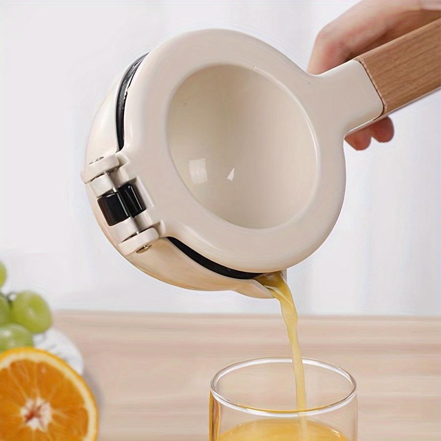 Double Layer Lemon Squeezer Manual Juicer Wooden Hand Press Large Fruit Juice Extractor for Home Use