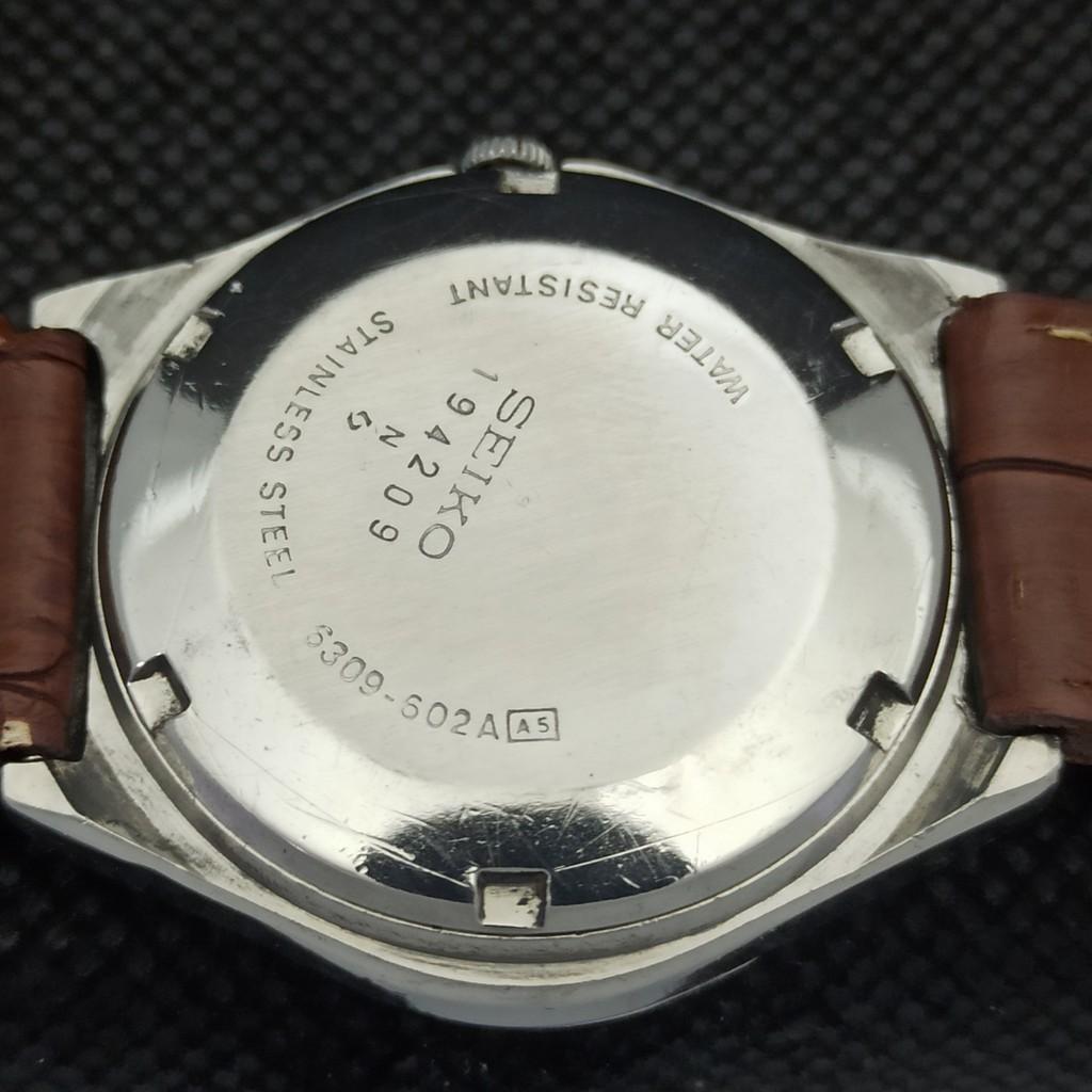 USED VINTAGE SEIKO 5 AUTOMATIC 6309A JAPAN MENS DAY/DATE RED WATCH 539-a284334-2