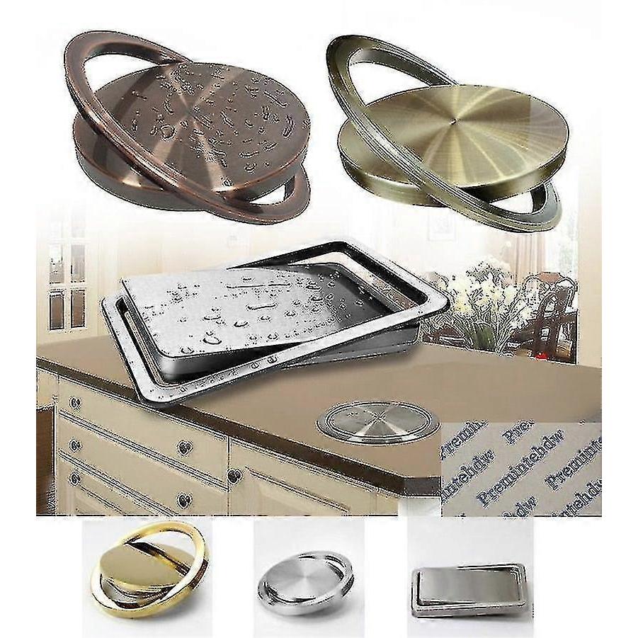 Stainless Steel- Flush Recessed Balance, Swing Flap Lid Cover, Trash Bin 25-26