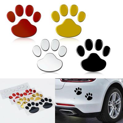 Pegatina de Coche Diseño Genial Pata 3D Animal Perro Gato Oso Huellas de Pie Huella Calcomanía 3M Pegatinas para Coche