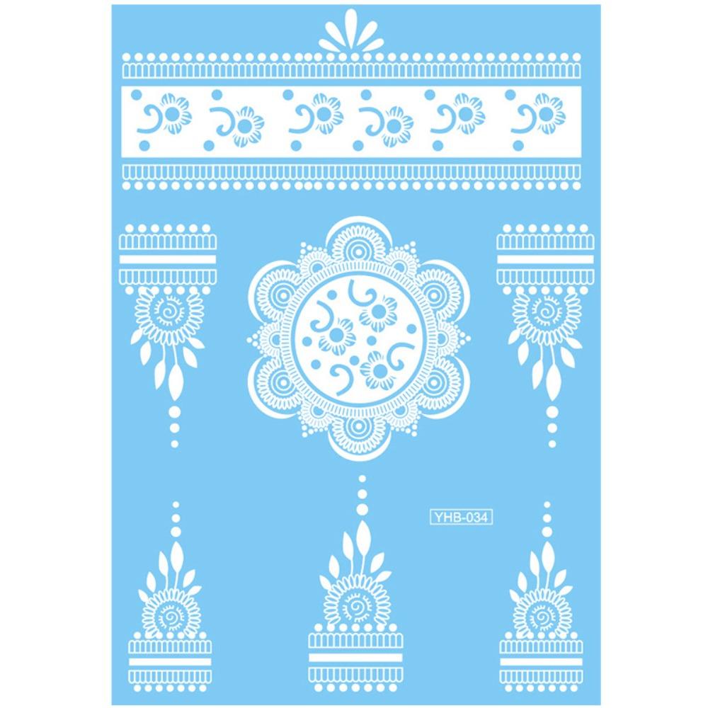 Lace Flower White Tattoo Stickers Long-lasting Butterfly Tattoo Stickers Women Men