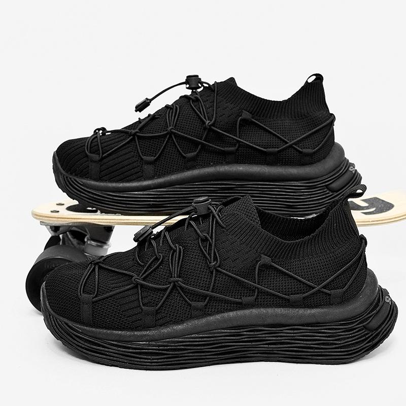 

2025 new men s shoes large size lightweight fly-woven socks shoes hot-selling shoes breathable flat bottom light trendy brand straps 39