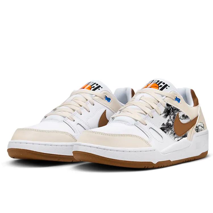 Nike Full Force Slip Resistant Abrasion Resistant Low top Skateboard Shoes Men's Beige Brown HJ3485-121(Team56-)