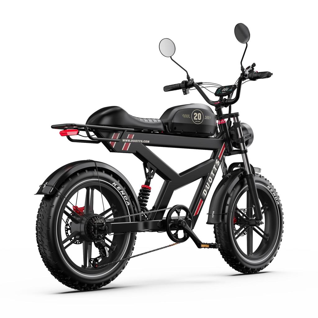 DUOTTS F20 E-Mountain Bike 52V72AH Battery 750W Motor All-Terrain Adult Electric Bicycle 20 Inch Fat Tires Electric Bike