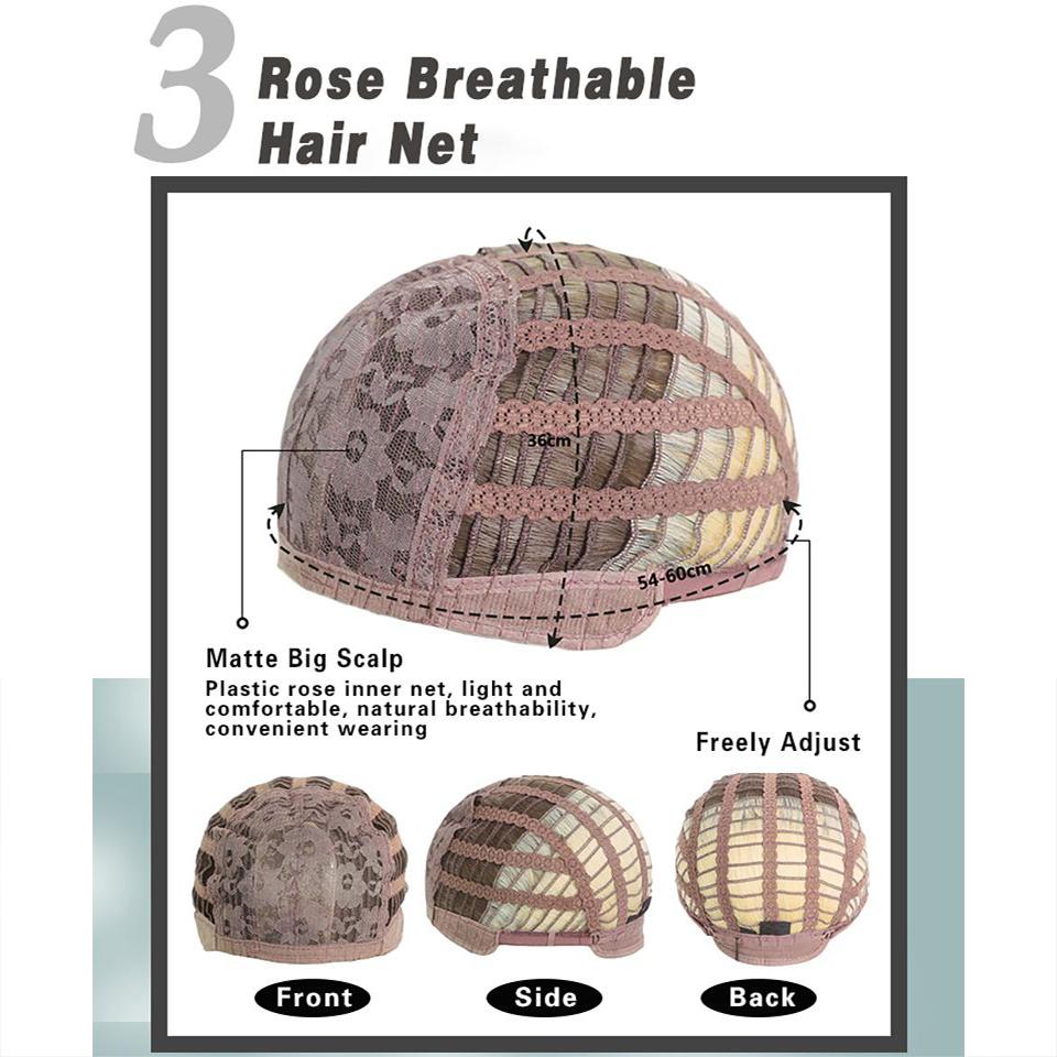 Dámská simulační paruka 63 cm zlatá paruka Plná pokrývka hlavy Růžová síťka na vlasy Pokrývka hlavy Krása Dekorace Paruka