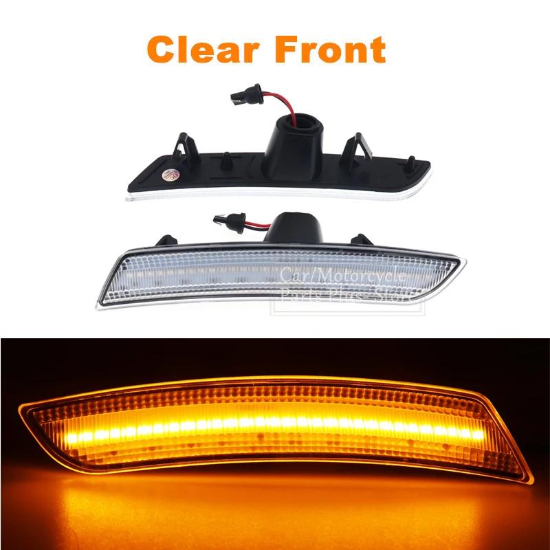 

2/4 шт. передние янтарные и задние красные светодиодные боковые габаритные огни указатели поворота для Chevrolet Chevy Camaro 2016 2017-2023 Clear Front