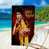 Custom Name Beach Towel Dynamic Bruce-Lee Pose Beach Towel, Soft Microfiber, Gift for Her/Him, Birthday, for Pool, Beach, Travel, Fan gifts