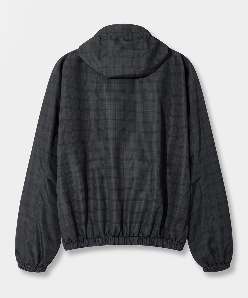 Dimitri Black Essential Check Hooded Anorak_2 Color