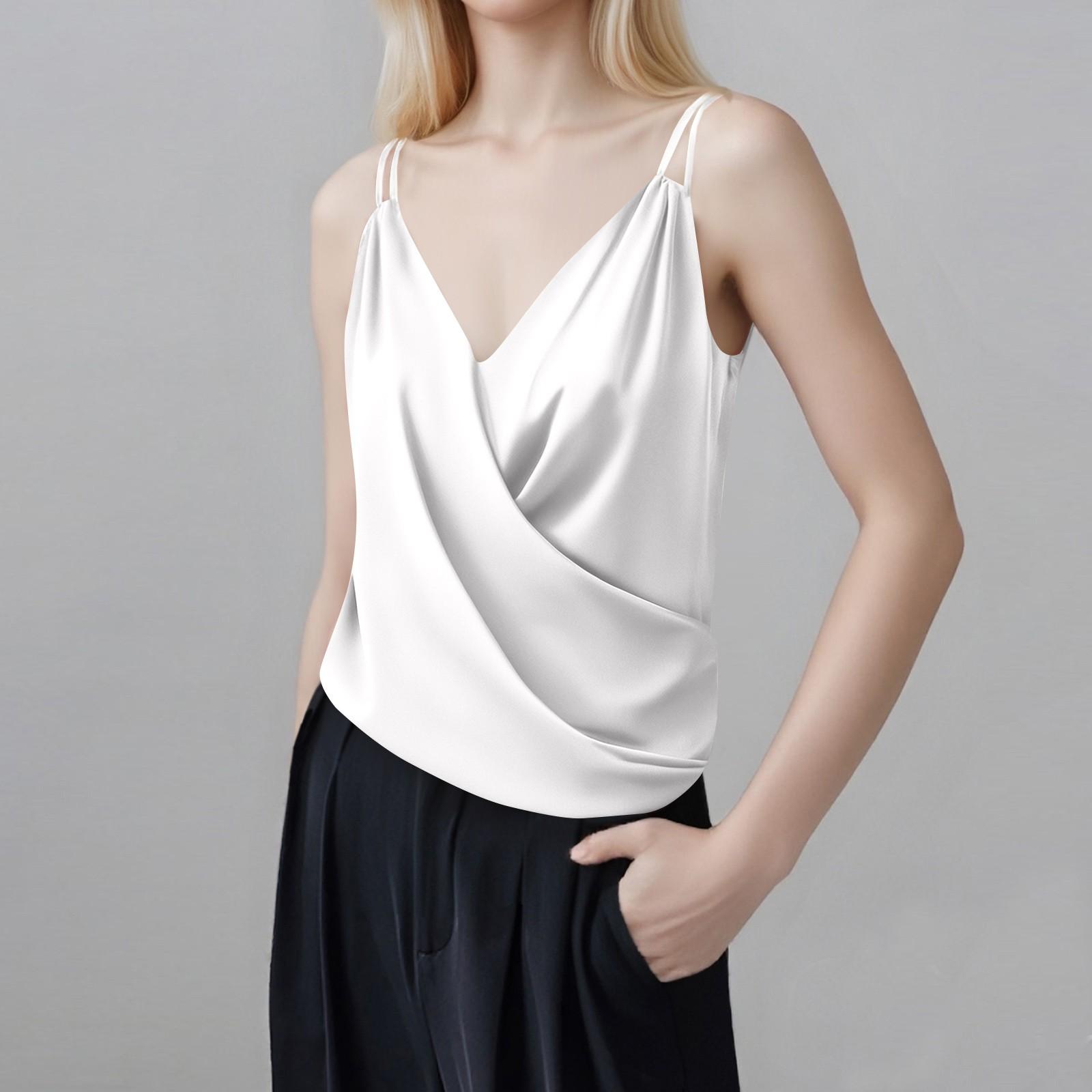 

Женские топы Блузки Повседневные рубашки средней длины Модные принты Туники Топы с карманами S белый