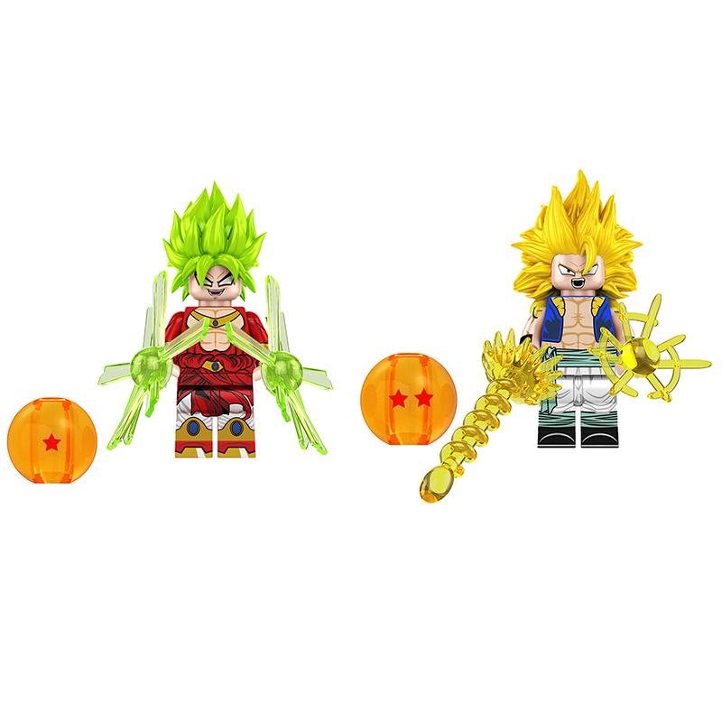 1/8ks Kreslená Anime Mini Akční Figurka Panenka Stavební Kostky Anime Postavy Goku Super Saiya Birusu Model Dětské Hračky Dárky