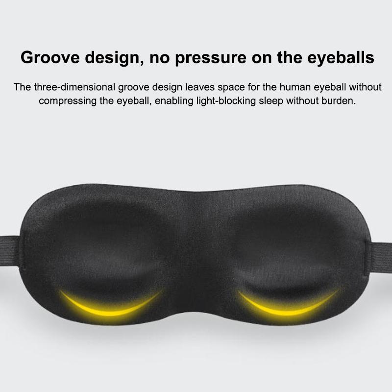 3D Sleep Mask Blindfold Sleeping Aid Soft Memory Foam Eye Mask For Sleeping Travel Blockout Light Slaapmasker Eye Cover With Ear
