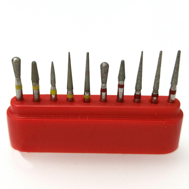 10PCS Dental Diamond FG vysokorychlostní frézovací vrtáky pro leštění a vyhlazování