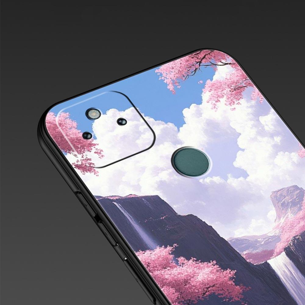 Pink Sunset Mountain Phone Case Cover for Google Pixel 10 9 8 7 6 9A 8A 7A 6A Pro Shockproof Soft TPU 9 Pro XL Shell Capas Coque