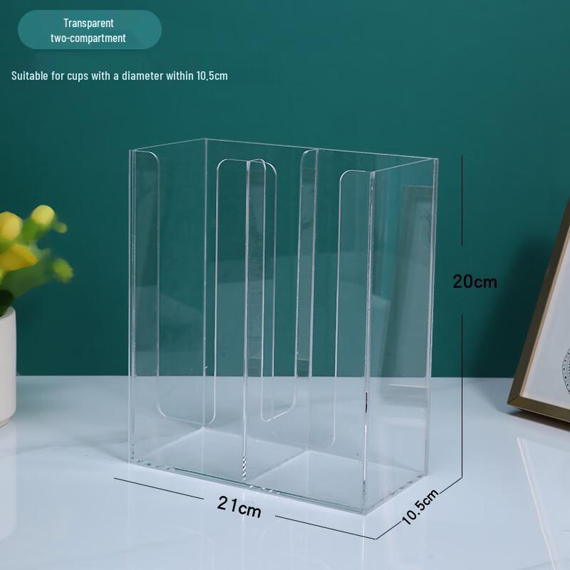 Clear Acrylic Double Disposable Cup Holder