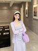 Gentle Style Women's Camisole & Cardigan Set with High-Waist Mermaid Skirt - Autumn/Winter Solid Colors