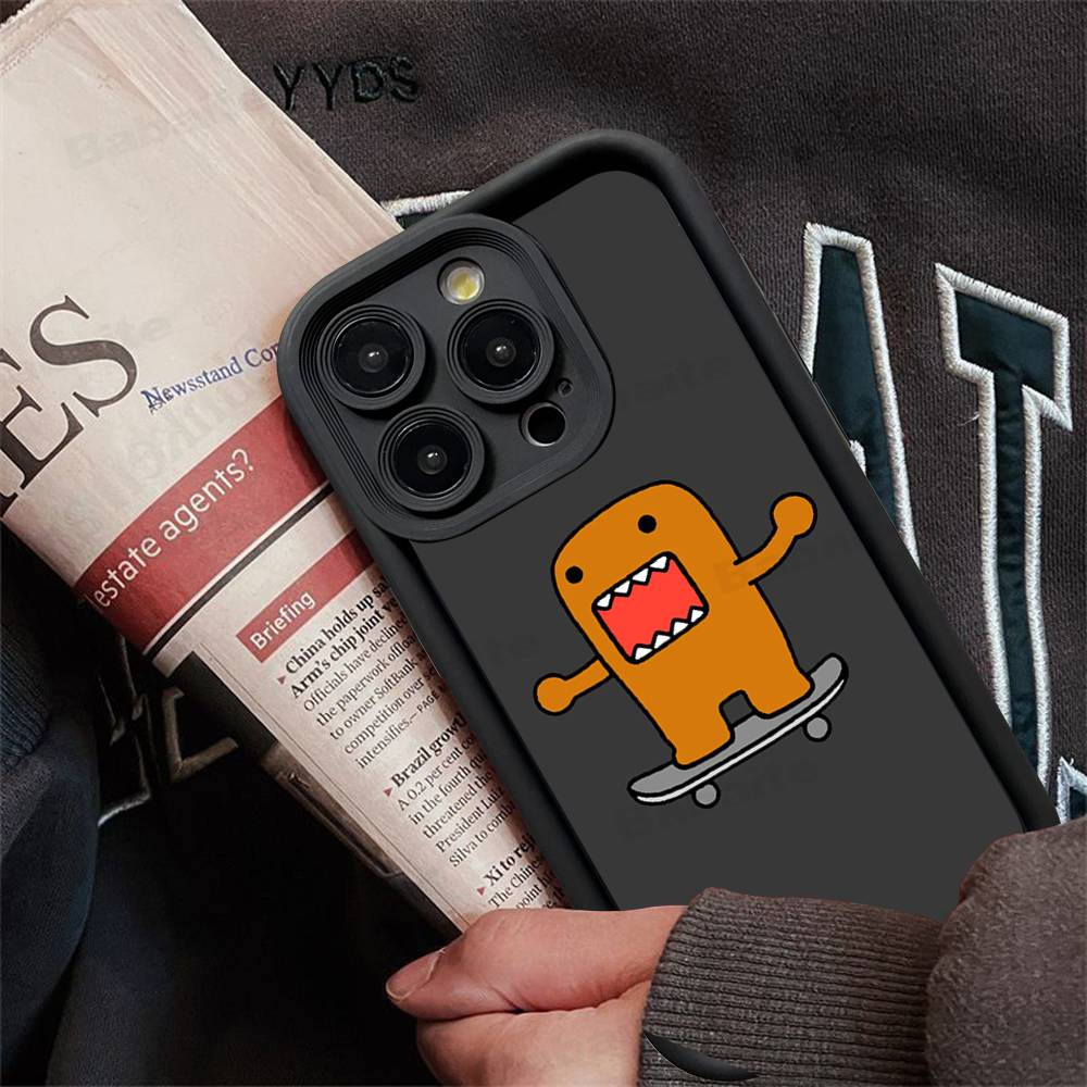 Cute Domo Kun Phone Case For IPhone 11 12 13 16 15 17 14 Pro Max Soft Funda Silicone Cover