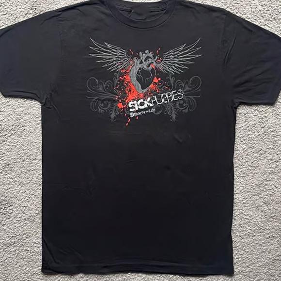 

2000s Sick Puppies Band Collection Gift Black All Size Shirt Unisex T-Shirt XXXXL