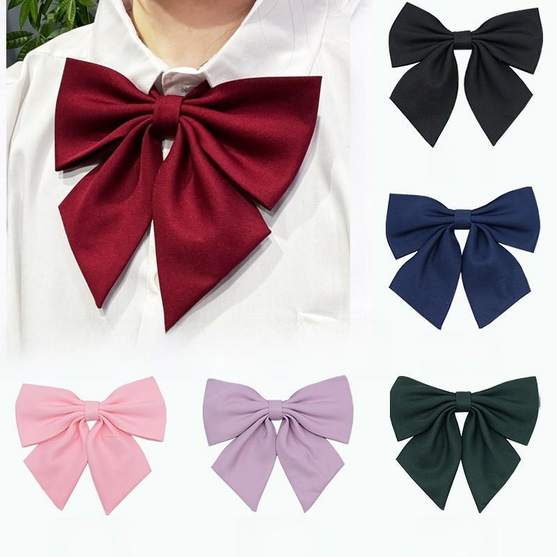 Adult Women School Uniform Bow Tie With Breathable Cotton For Office And Casual Wear