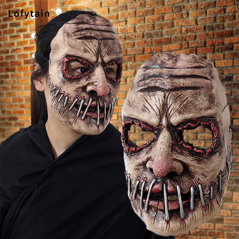 Halloween Terror Big Mouth Nails Mask Latex Evil Demon Cosplay Costumes Headgear Helmet Carnival Party Horror Blood Creepy Props