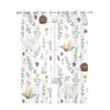 Cartoon Animal Hedgehog Fox Rabbit Green Leaf Netting Sheer Window Drapes for Living Room Bedroom Voile Organza Drapes Drapes