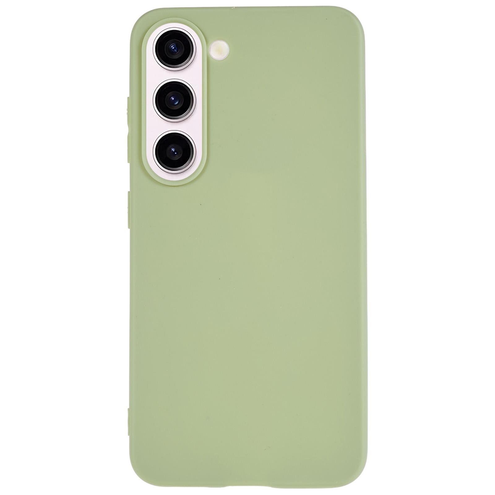 

For Samsung Galaxy S23+ Soft TPU Matte Finish Coating Case Smooth Flexible Protective Phone Cover Green