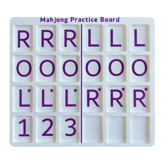 Portable Mahjong Practice Board 3D Printed Mahjong Solo Training Tool American Mahjong Strategy Aid Lightweight Mahjong Players Practice Tools фиолетовый