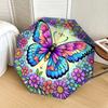 1pc Colorful Butterfly Mandala Umbrella with Plastic Handle,Suitable for All Seasons Home Travel Outdoor UmbrellaDD1790