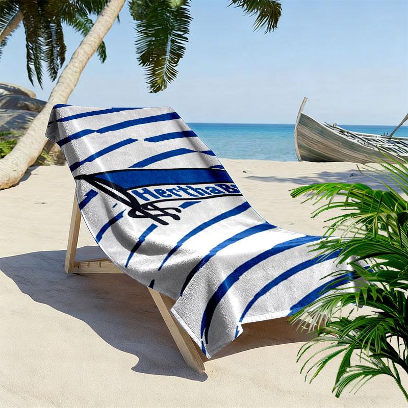 Hertha BSC Print Strandtuch, Großes Weiches Schnelltrocknendes Handtuch für Strand Camping Schwimmen