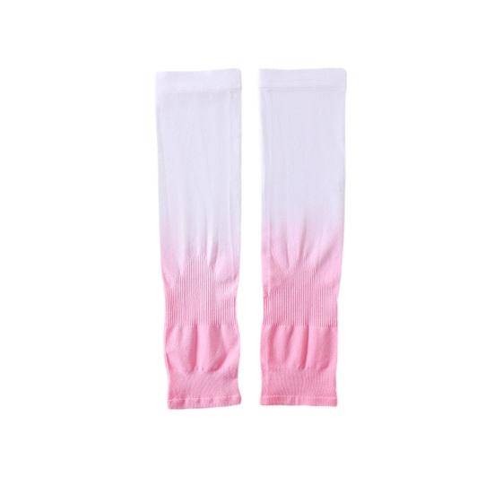 

1 пара нарукавников с защитой от ультрафиолета, эластичные дышащие нарукавники градиентного цвета, охлаждающие нарукавники для занятий спортом на открытом воздухе, вождения, велоспорта