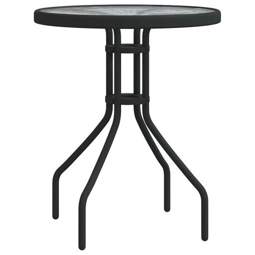 Vidaxl 3-teiliges Bistro-Möbelset für den Garten, Schwarz