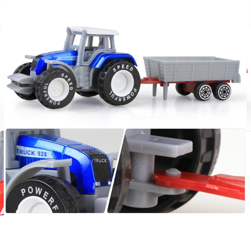 Novelty Children Pull Back Car Toys Grain Loader Harvesters Farm Tractor Pull Back Car for Play Toys Lawn Games Best Gif