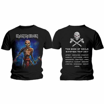 Iron Maiden Axe Eddie Book Of Souls Europe Unisex T-shirt