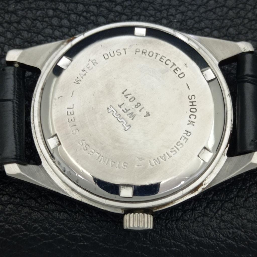 HMT JAWAN VINTAGE HAND-WINDING INDIAN MENS BLACK COLOR DIAL WATCH a700268-5 R202-a700268