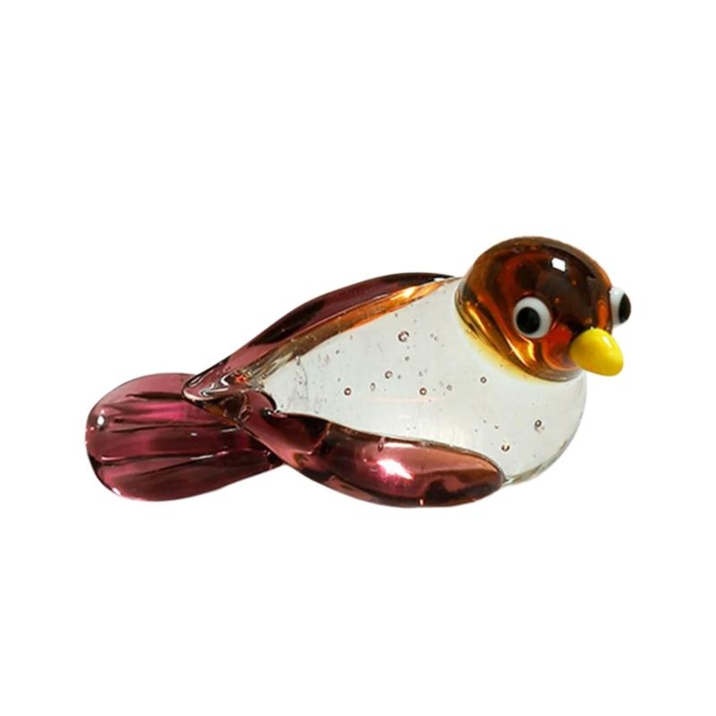 Kristall Vogelfiguren Handgeblasene Glasvögel Statuen Dekorative Skulpturen für Wohnungsdekorationen Geschenk für Vogelliebhaber