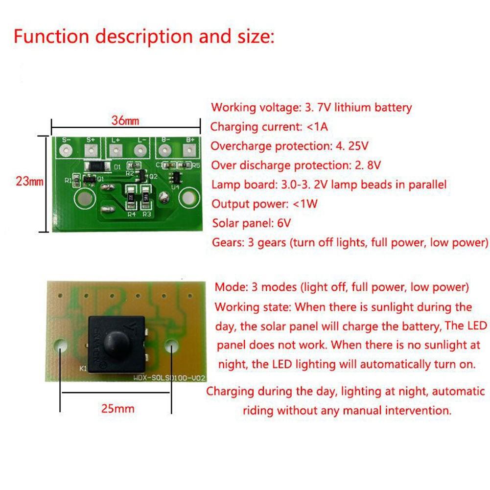 Solar Lamp Controller Module Control Circuit Board Solar Lawn Light Accessories